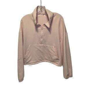 Light Pink Quarter-Zip Pullover Women’s Size Large